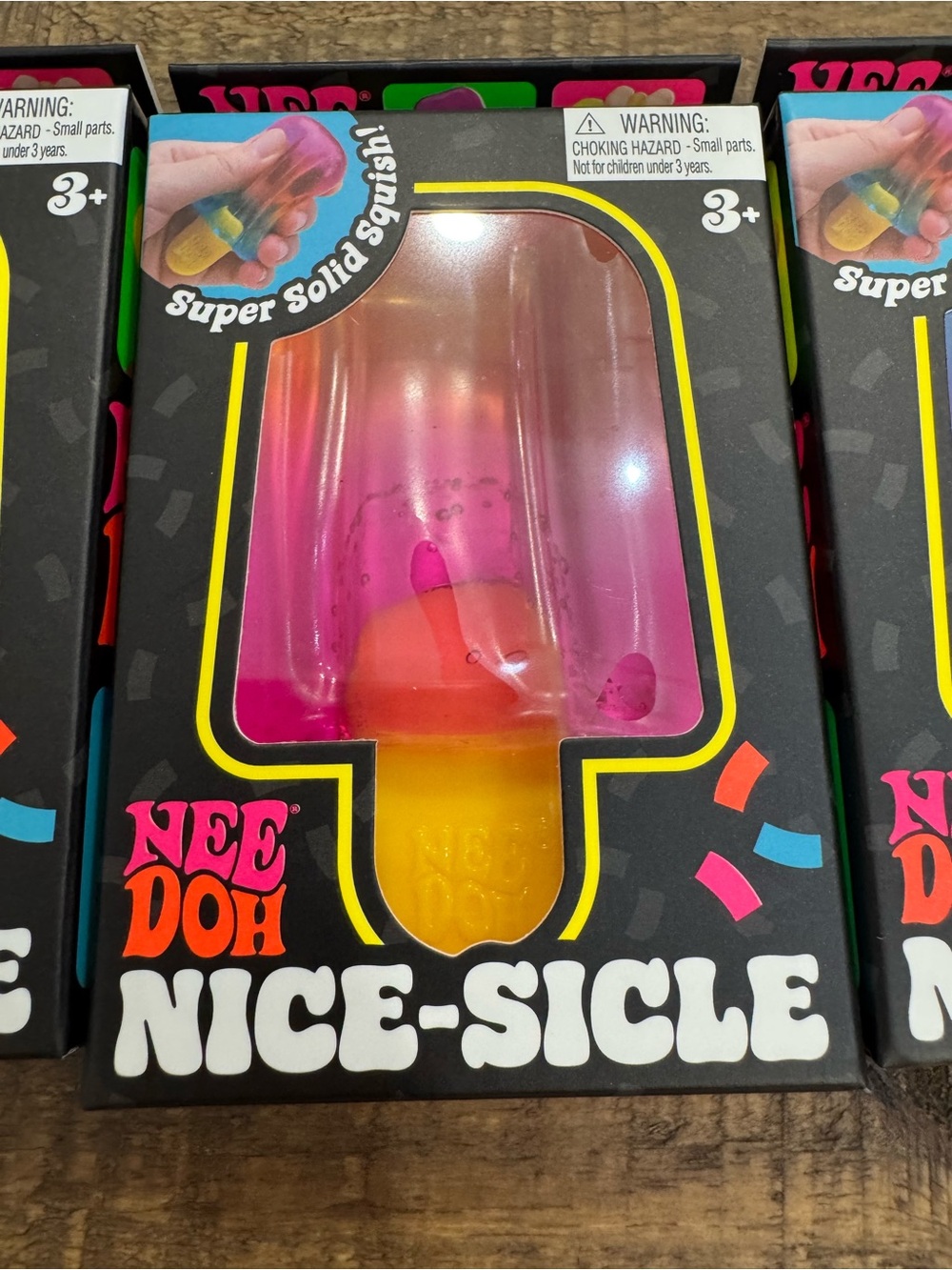 NeeDoh Nice-Sicle Popsicle Squishy Stress Toys Set Of 3 Colors AUTHENTIC NEW - Picture 3 of 7